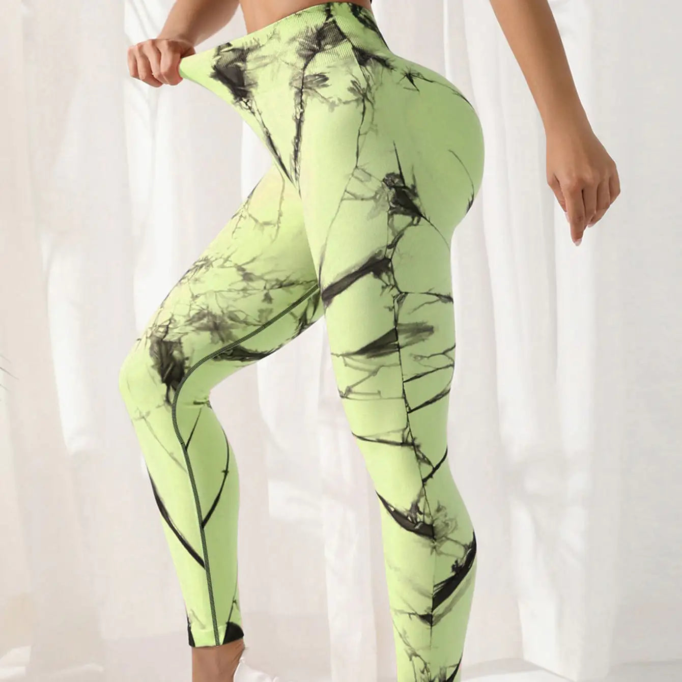 Seamless Scrunch Gym Leggings | Tie Dye Effect II