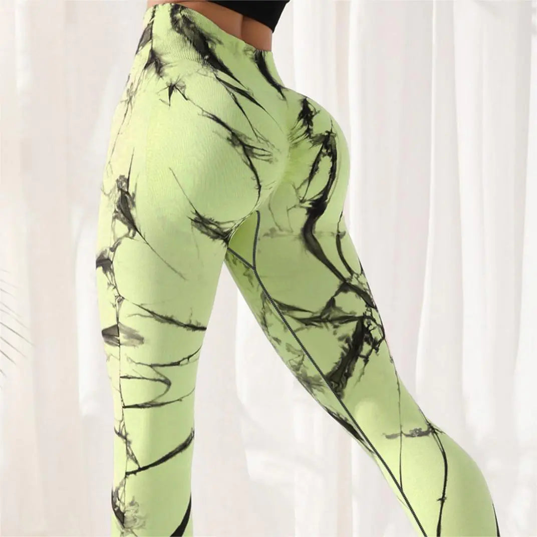 Seamless Scrunch Gym Leggings | Tie Dye Effect II