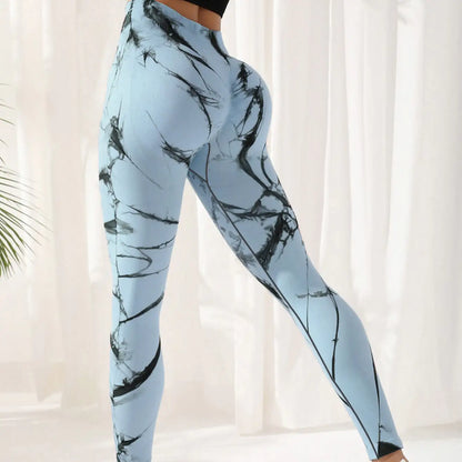 Seamless Scrunch Gym Leggings | Tie Dye Effect II