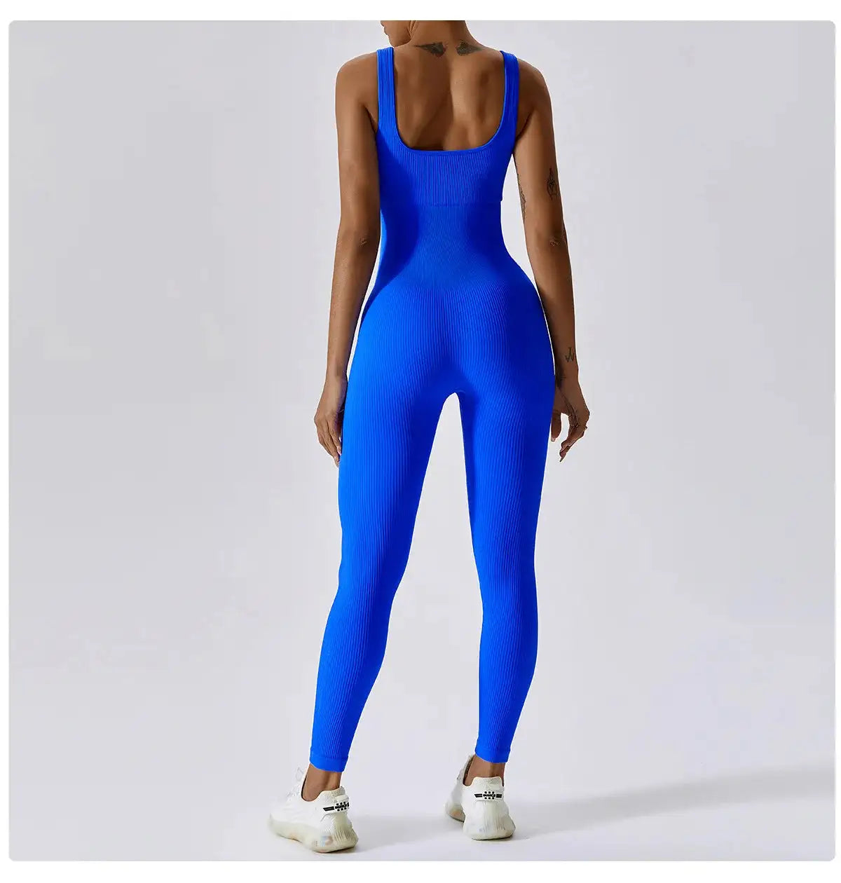 Sleeveless Active Gym Jumpsuit | Wide Strap Seamless