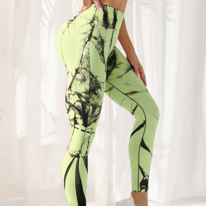 Seamless Scrunch Gym Leggings | Tie Dye Effect II