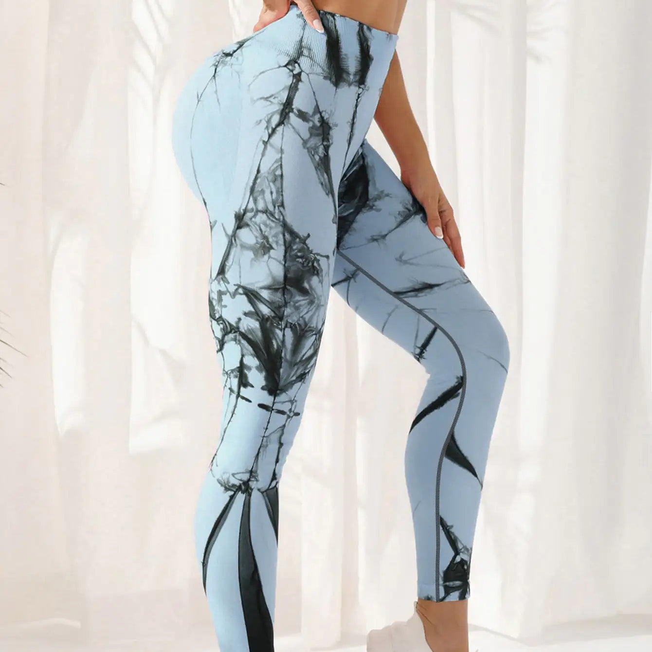 Seamless Scrunch Gym Leggings | Tie Dye Effect II